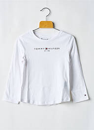 T-shirt col rond blanc TOMMY HILFIGER fille