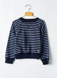 Sweat-shirt col rond bleu PETIT BATEAU fille