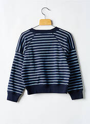Sweat-shirt bleu PETIT BATEAU pour fille seconde vue