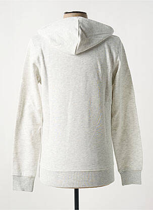 Sweat-shirt à capuche col rond blanc JACK & JONES homme