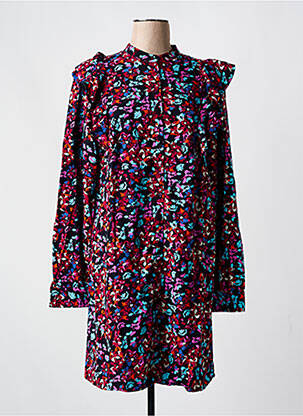 Robe courte col rond rose PIECES femme