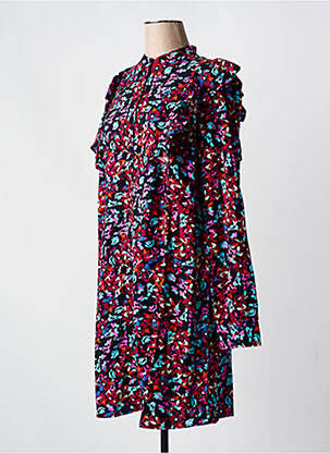 Robe courte col rond rose PIECES femme