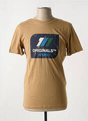 T-shirt marron JACK & JONES pour homme seconde vue