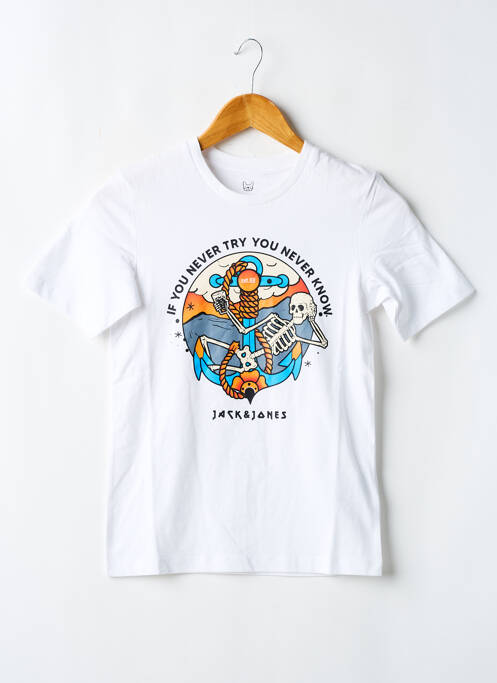 T-shirt blanc JACK & JONES pour garçon
