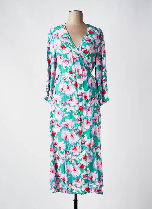Robe mi-longue vert VILA pour femme