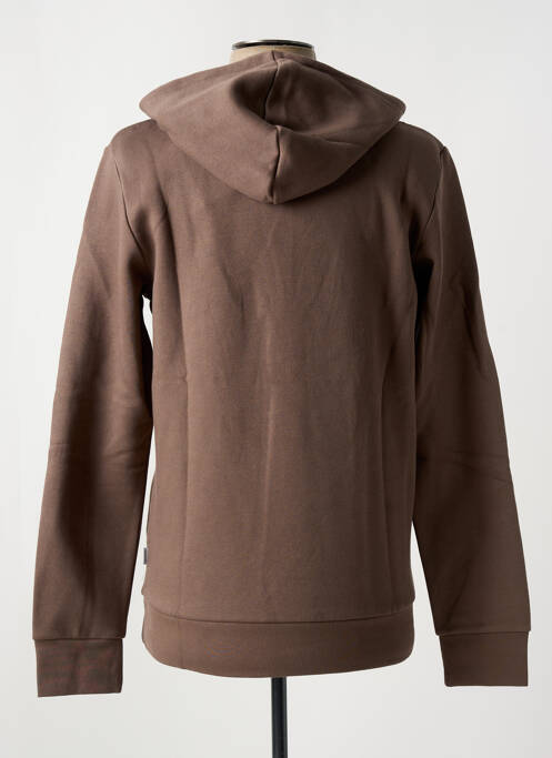 Sweat-shirt à capuche marron JACK & JONES pour homme