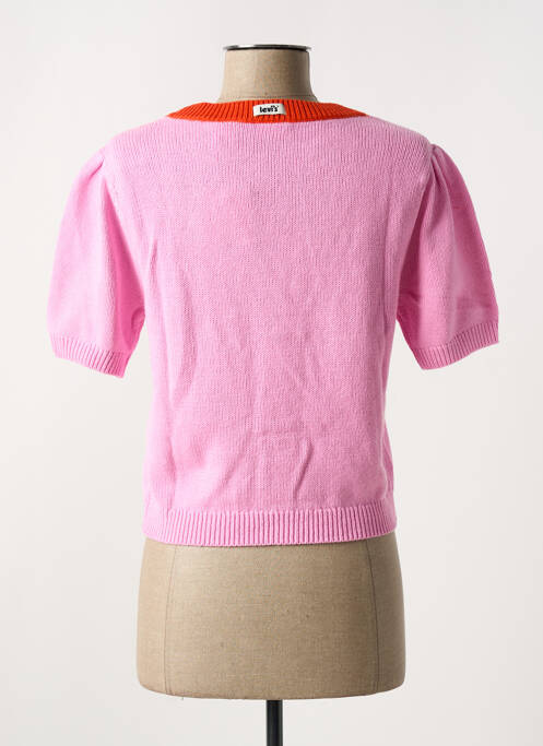 Gilet manches courtes rose LEVIS pour femme