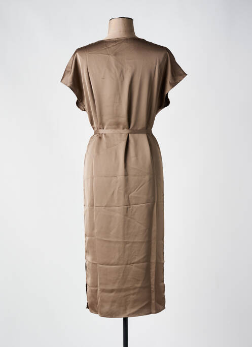 Robe mi-longue marron VILA pour femme