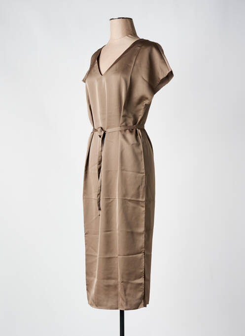 Robe mi-longue marron VILA pour femme