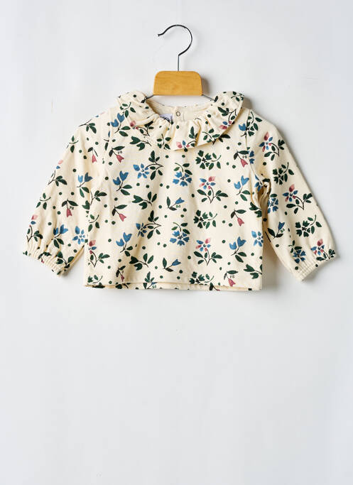 Top blanc PETIT BATEAU pour fille