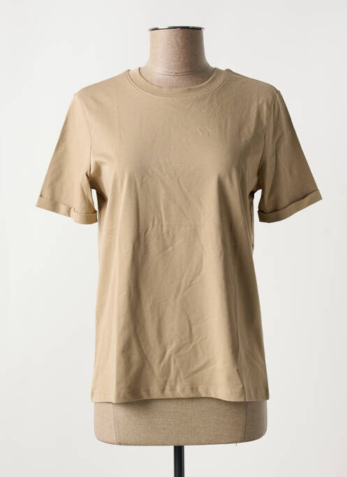 T-shirt beige PIECES pour femme