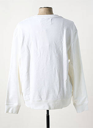 Sweat-shirt col rond blanc CALVIN KLEIN homme