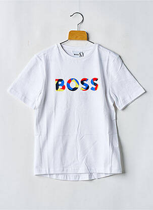 T-shirt col rond blanc HUGO BOSS garçon