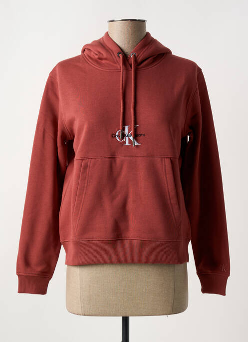 Sweat-shirt à capuche rouge CALVIN KLEIN pour femme