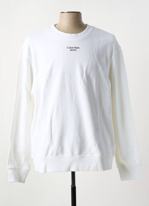 Sweat-shirt blanc CALVIN KLEIN pour homme