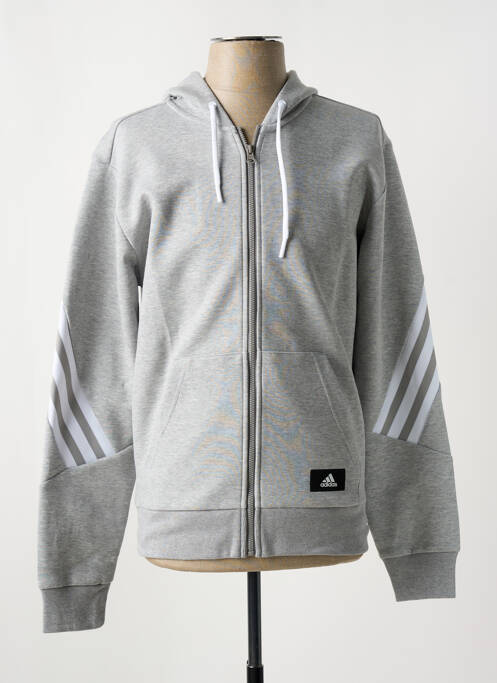 Veste casual gris ADIDAS pour homme
