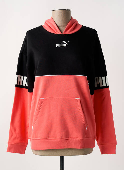 Sweat-shirt à capuche rose PUMA pour fille