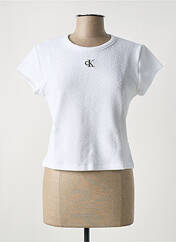 T-shirt blanc CALVIN KLEIN pour femme seconde vue