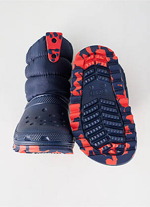 Bottes bout rond bout rond bleu CROCS enfant