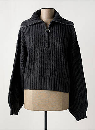Pull col v gris NOISY MAY femme