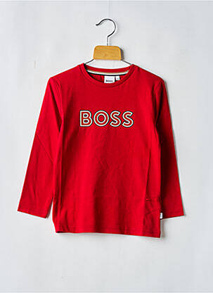 T-shirt col rond rouge HUGO BOSS garçon