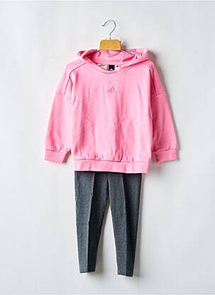 Ensemble de sport col rond rose ADIDAS fille