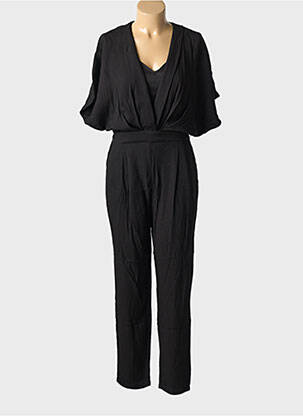 Combi-pantalon col v noir SEE U SOON femme