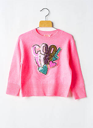 Pull col rond rose BILLIEBLUSH fille