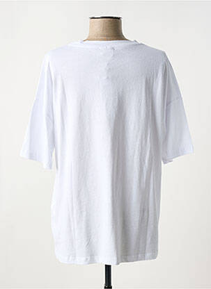 T-shirt col rond blanc NOISY MAY femme
