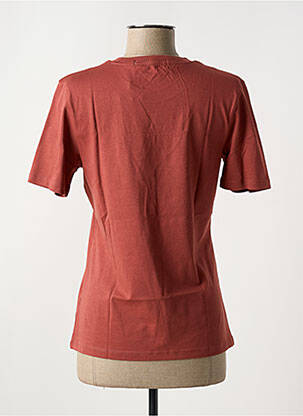 T-shirt col rond rouge CALVIN KLEIN femme