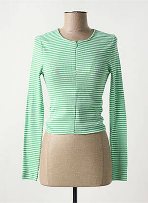 T-shirt col v vert NOISY MAY femme