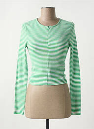 T-shirt col v vert NOISY MAY femme