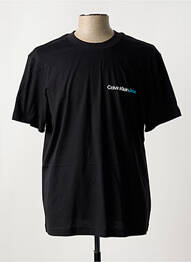 T-shirt col rond noir CALVIN KLEIN homme