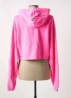 Sweat-shirt à capuche col rond rose CALVIN KLEIN femme