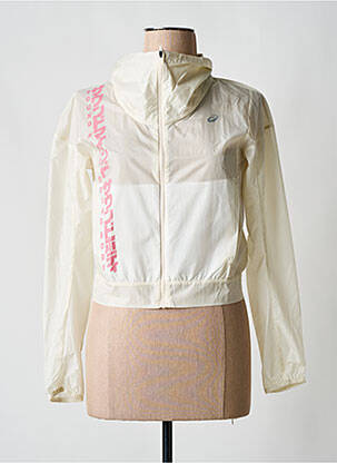Coupe-vent col col montant blanc ASICS femme