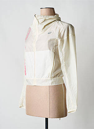 Coupe-vent col col montant blanc ASICS femme