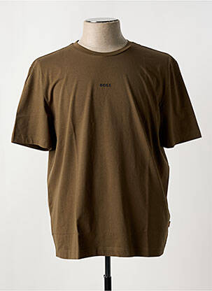T-shirt col rond vert HUGO BOSS homme