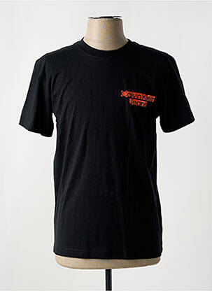 T-shirt col rond noir CALVIN KLEIN homme