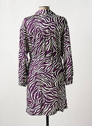 Robe courte col v violet STELLA FOREST femme