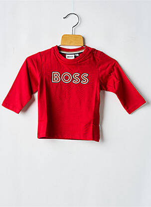 T-shirt col rond rouge HUGO BOSS garçon