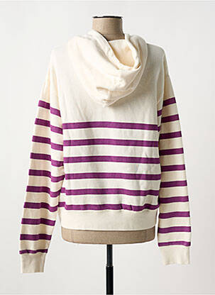 Sweat-shirt à capuche col v violet STELLA FOREST femme