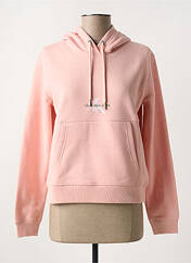Sweat-shirt à capuche rose CALVIN KLEIN pour femme seconde vue