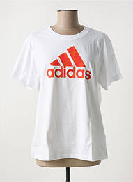 T-shirt col rond blanc ADIDAS femme