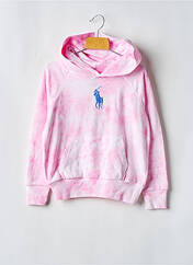 Sweat-shirt à capuche rose RALPH LAUREN pour fille seconde vue