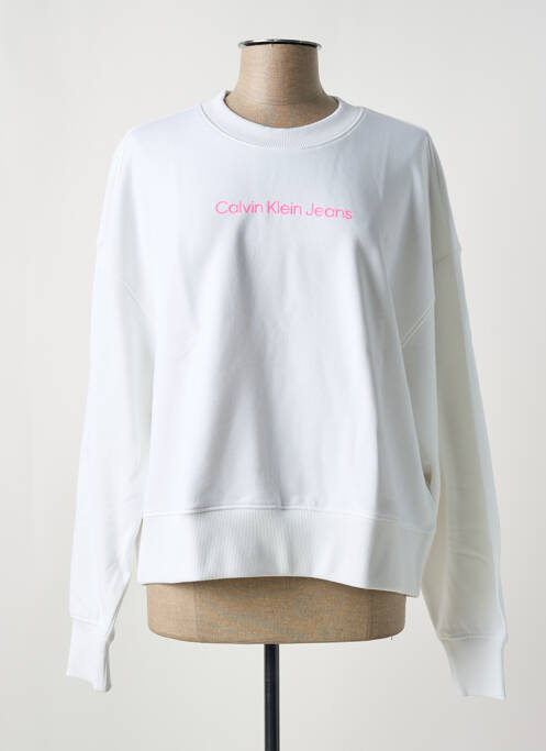Sweat-shirt blanc CALVIN KLEIN pour femme