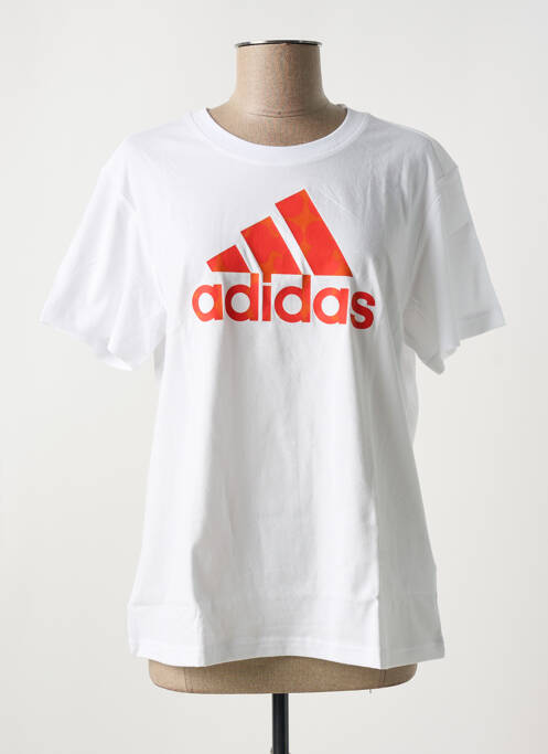 T-shirt blanc ADIDAS pour femme