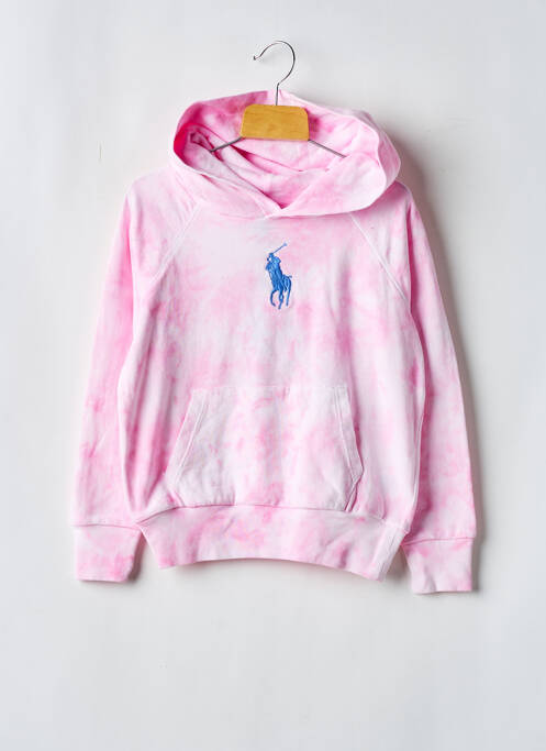 Sweat-shirt à capuche rose RALPH LAUREN pour fille
