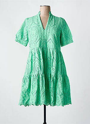 Robe courte col v vert Y.A.S femme