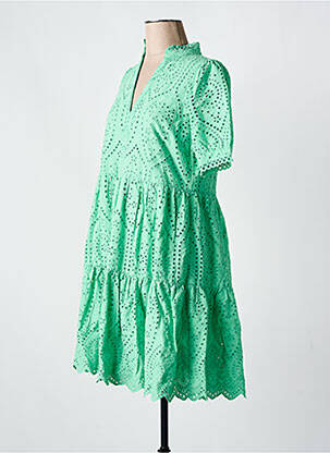 Robe courte col v vert Y.A.S femme