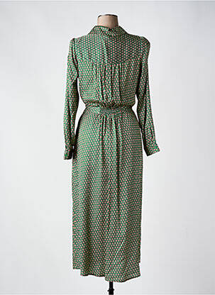 Robe longue col v vert STELLA FOREST femme